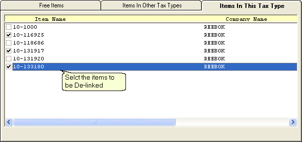 SetItemTaxes_DelinkItems