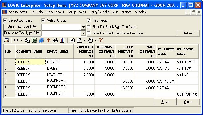 SetCompany+GroupWiseTaxes