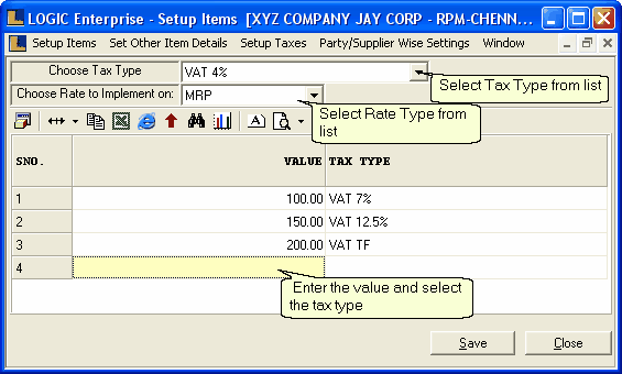 LinkTaxTypes(RateBasis)-Sale