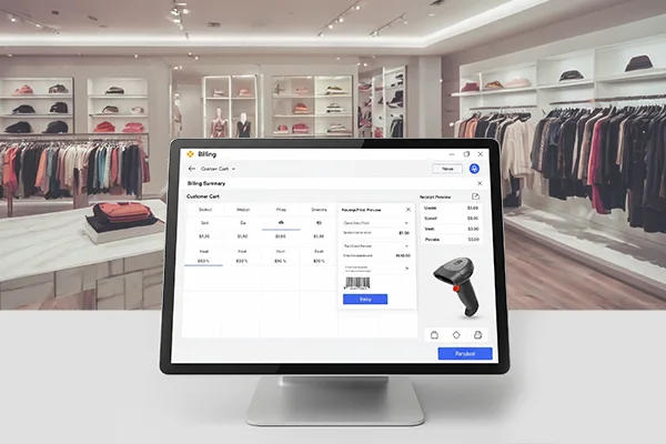 Garment retail ERP software with fast, easy billing