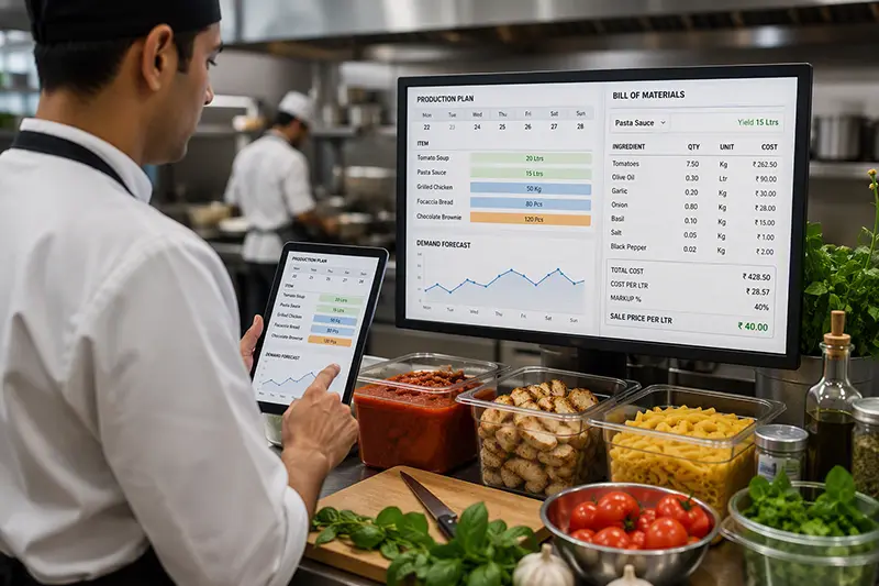 Restaurant POS Benefit - Production Planning and BOM