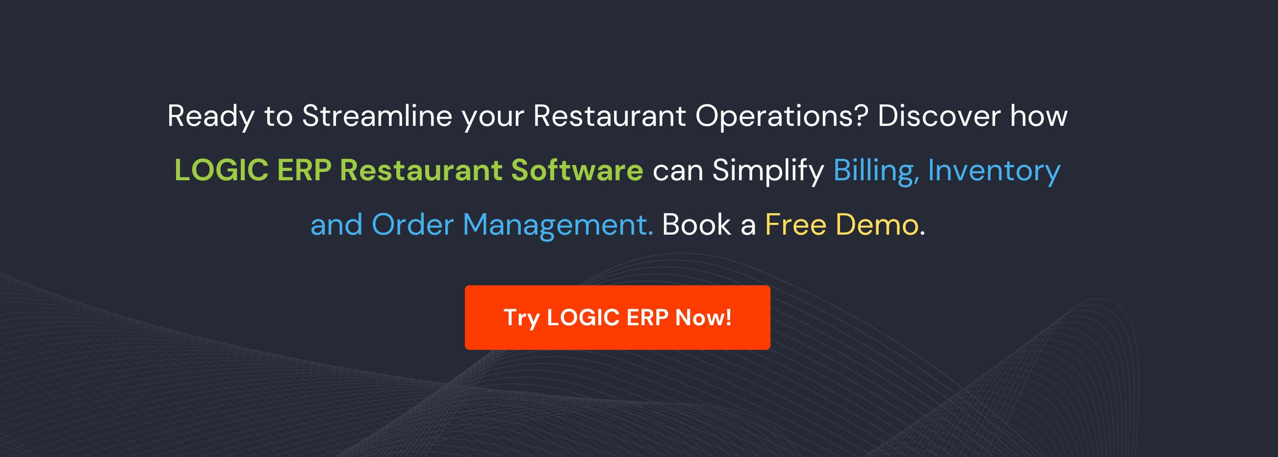 Book a Free Demo of LOGIC ERP Restaurant Software Now!