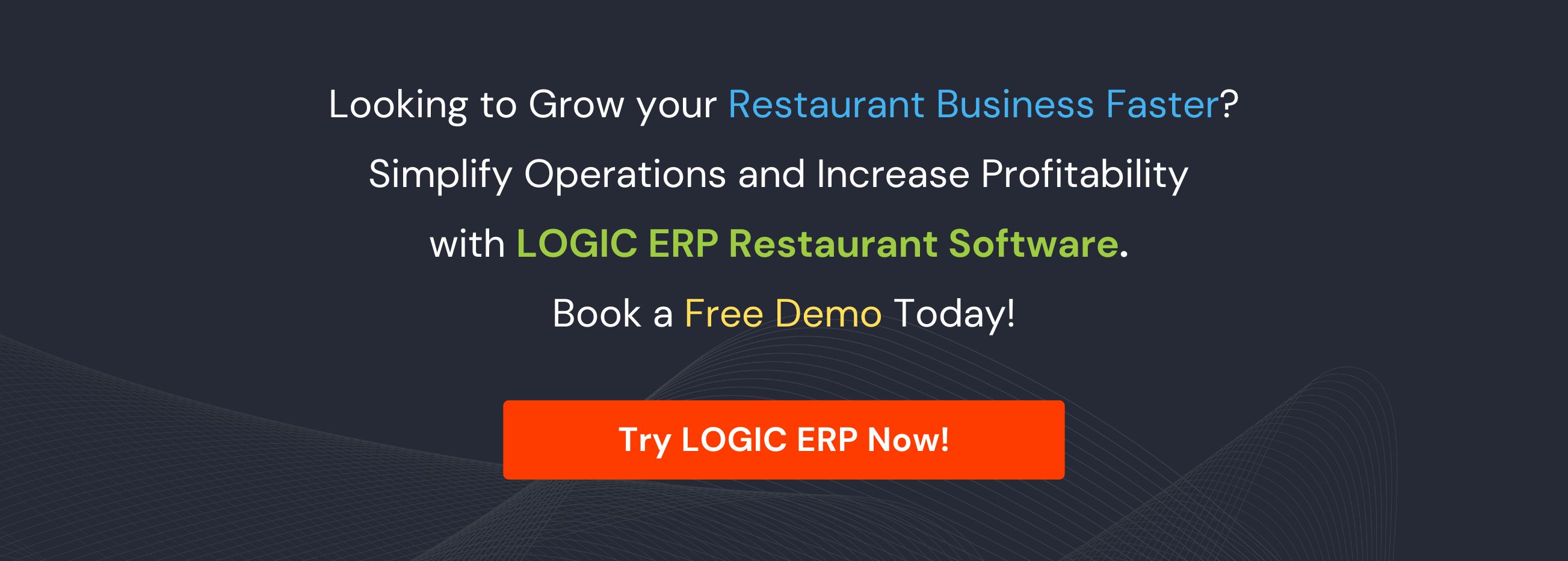 Book a Free Demo of LOGIC ERP Restaurant Software Now!