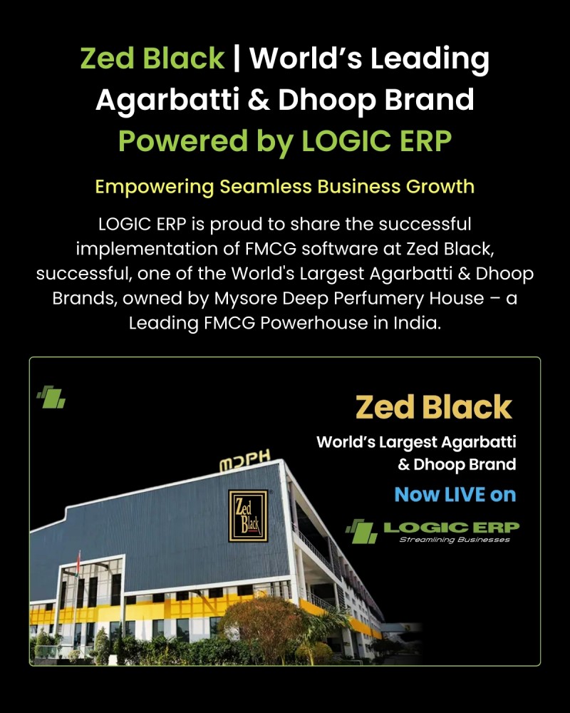 Zed Black | World’s Leading Agarbatti Brand Now Powered by LOGIC ERP