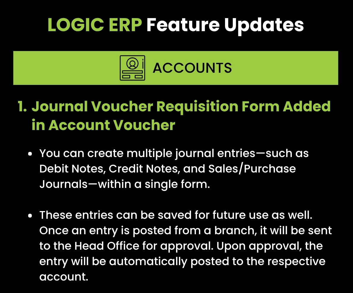 LOGIC ERP Release Notes
