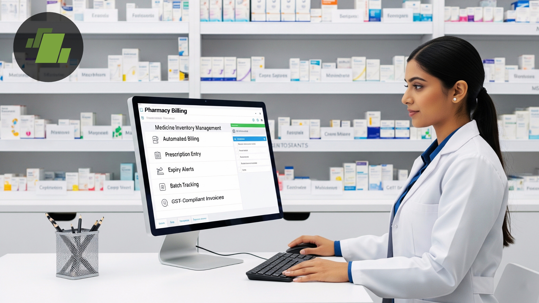 Best Pharmacy Billing Software in 2025 - LOGIC ERP with Inventory, GST, Compliance Features