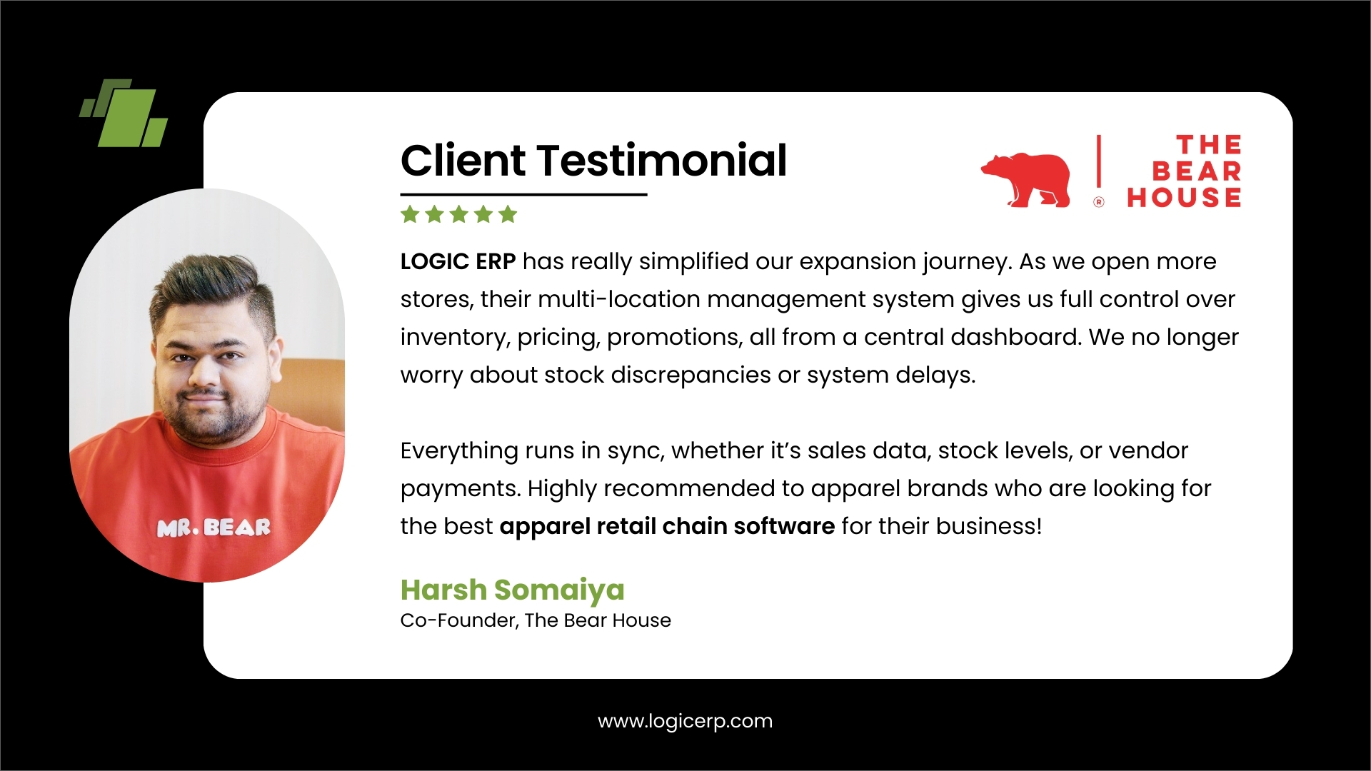The Bear House Testimonial