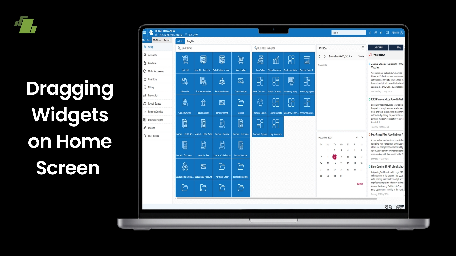Dragging Widgets on Home Screen 