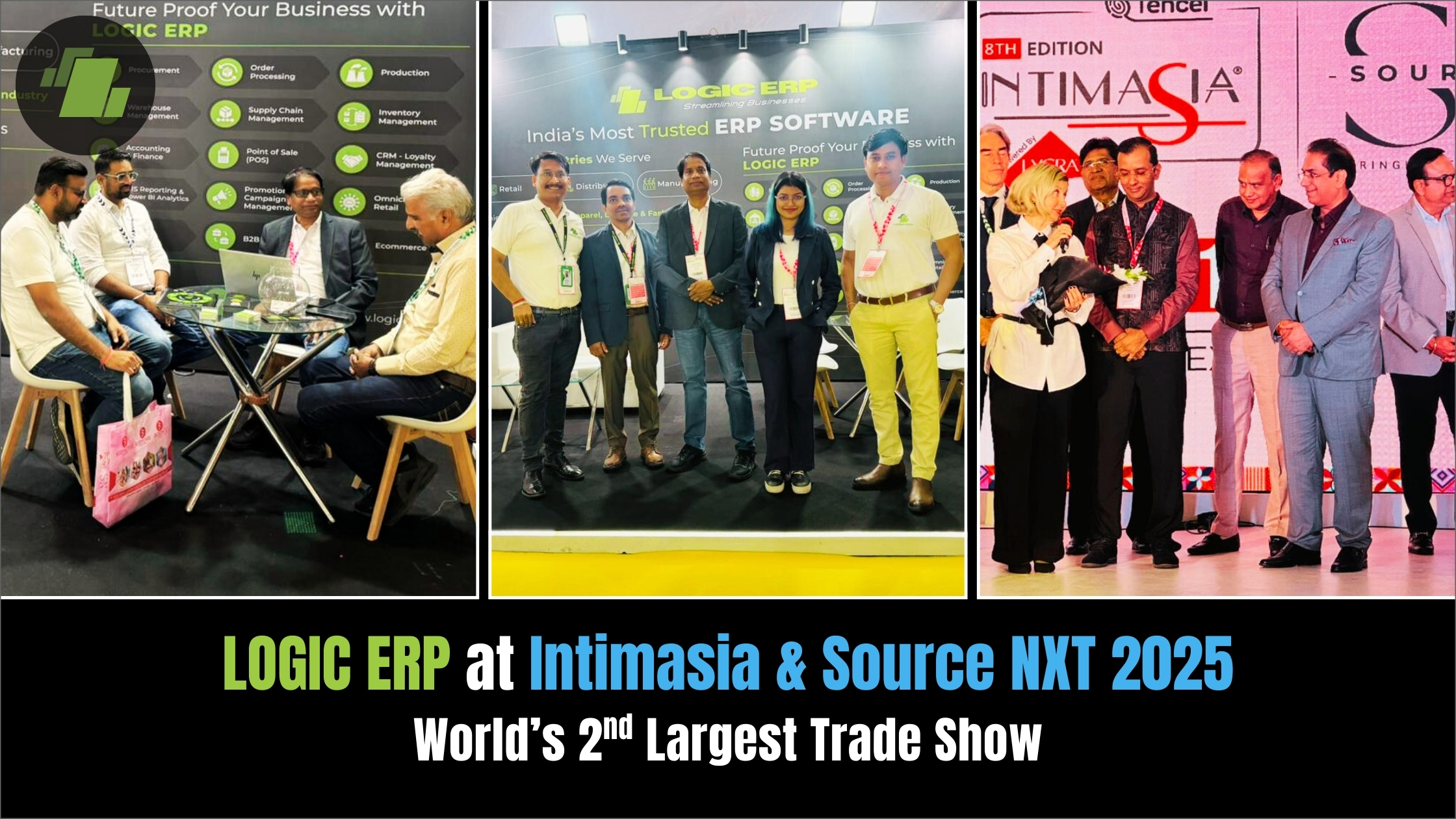 LOGIC ERP at Intimasia & SourceNXT 2025, Bombay Exhibition Center, Mumbai