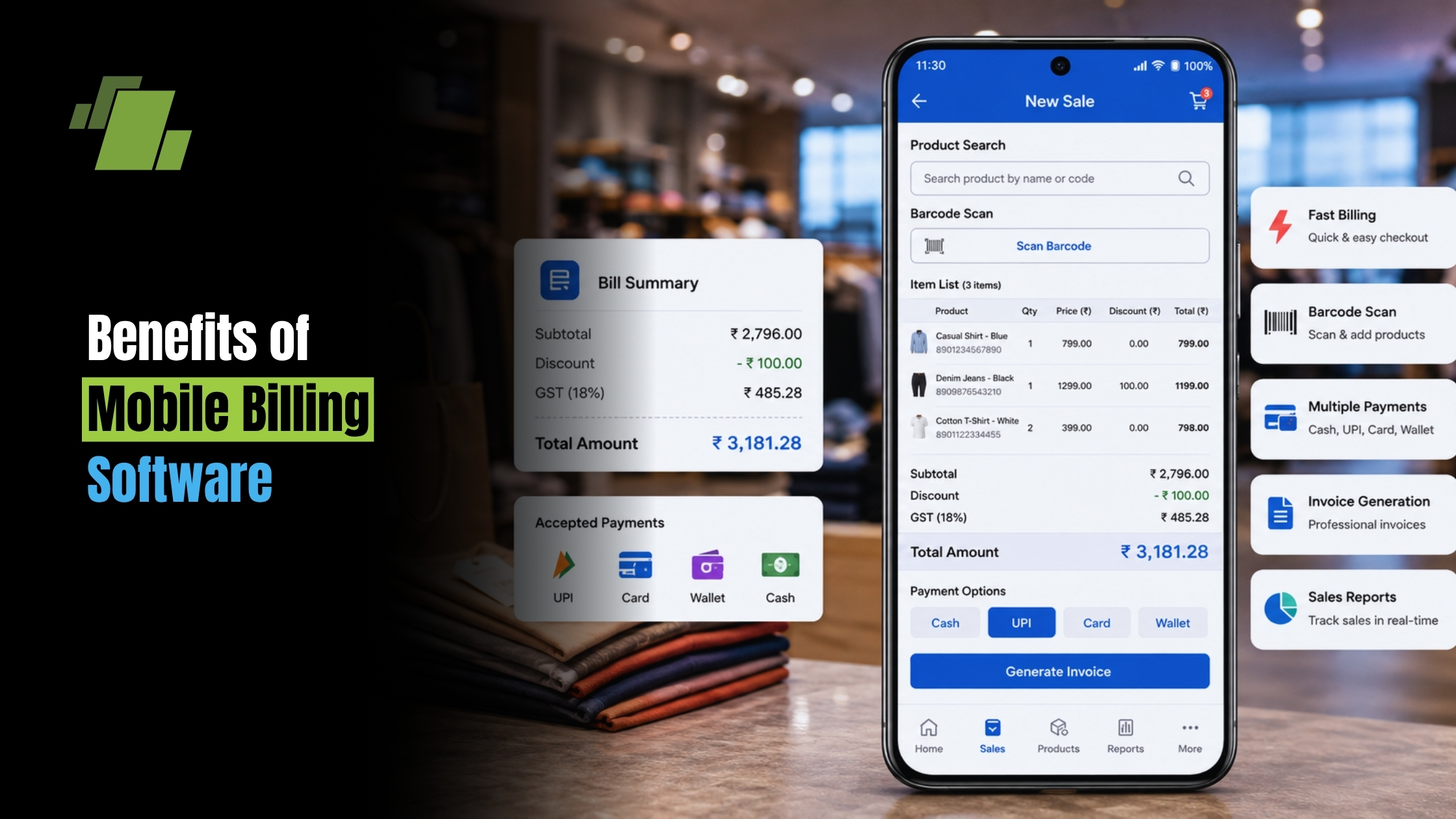 Benefits of Mobile Shop Billing Software