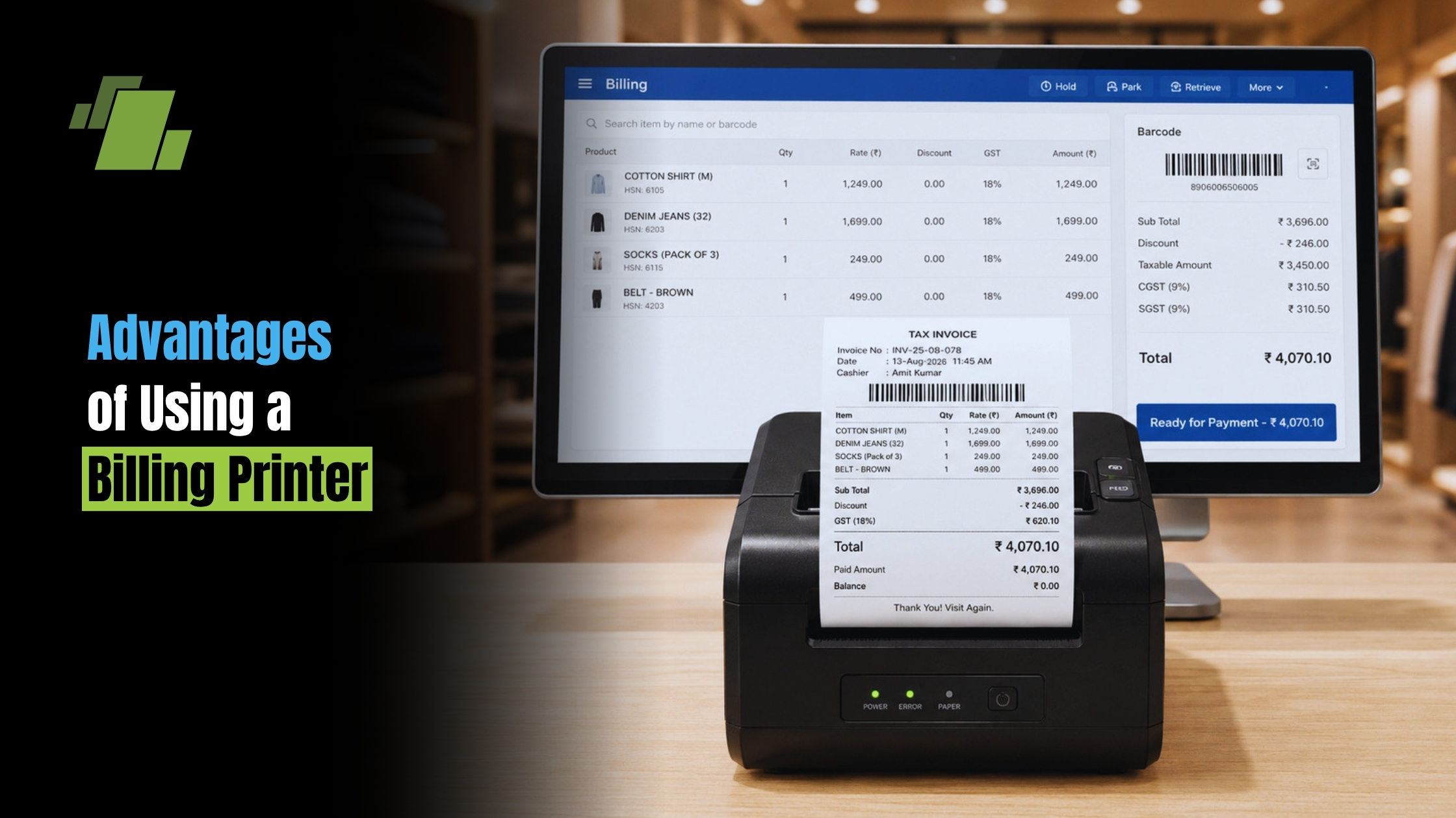 Advantages of Using a Billing Printer