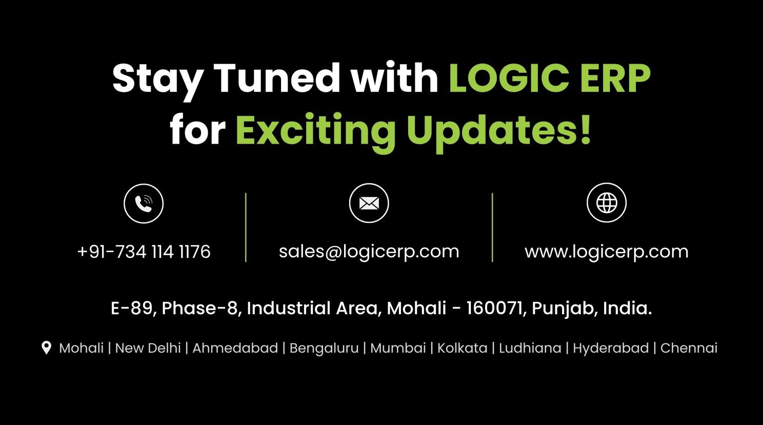 Stay Tuned with LOGIC ERP for Latest Updates!