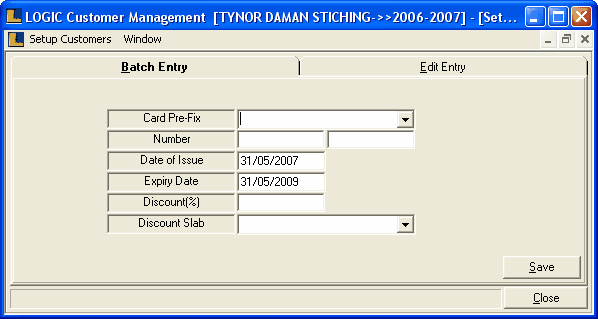 SetupCustomerDiscountCards