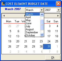 SetupCostElementWiseBudget_SelMonYr